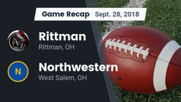 Recap: Rittman  vs. Northwestern  2018