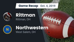 Recap: Rittman  vs. Northwestern  2019