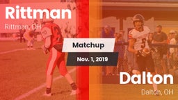 Matchup: Rittman vs. Dalton  2019