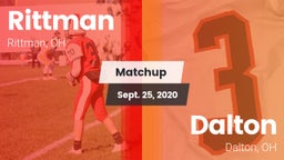 Matchup: Rittman vs. Dalton  2020