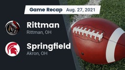 Recap: Rittman  vs. Springfield  2021