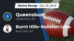 Recap: Queensbury  vs. Burnt Hills-Ballston Lake  2016