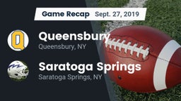 Recap: Queensbury  vs. Saratoga Springs  2019