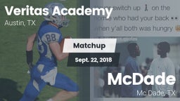 Matchup: Veritas Academy vs. McDade  2018