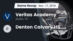 Recap: Veritas Academy  vs. Denton Calvary HS 2018