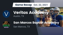Recap: Veritas Academy vs. San Marcos Baptist Academy  2021