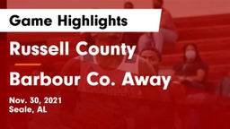 Russell County  vs Barbour Co. Away Game Highlights - Nov. 30, 2021