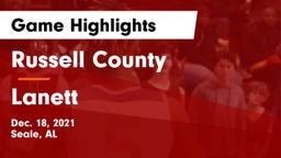 Russell County  vs Lanett Game Highlights - Dec. 18, 2021
