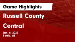 Russell County  vs Central  Game Highlights - Jan. 8, 2022