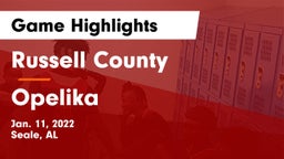 Russell County  vs Opelika  Game Highlights - Jan. 11, 2022