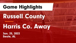 Russell County  vs Harris Co. Away Game Highlights - Jan. 25, 2022