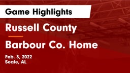 Russell County  vs Barbour Co. Home Game Highlights - Feb. 3, 2022