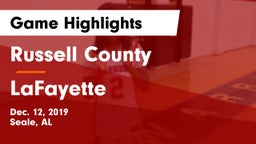 Russell County  vs LaFayette  Game Highlights - Dec. 12, 2019