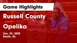 Russell County  vs Opelika  Game Highlights - Jan. 24, 2020