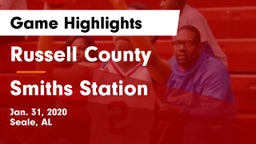Russell County  vs Smiths Station  Game Highlights - Jan. 31, 2020