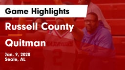 Russell County  vs Quitman  Game Highlights - Jan. 9, 2020
