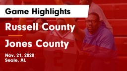 Russell County  vs Jones County  Game Highlights - Nov. 21, 2020