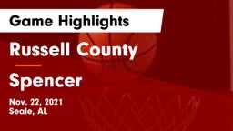 Russell County  vs Spencer Game Highlights - Nov. 22, 2021