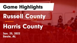 Russell County  vs Harris County Game Highlights - Jan. 25, 2022