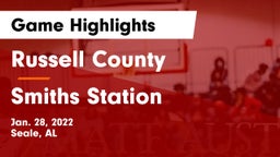 Russell County  vs Smiths Station  Game Highlights - Jan. 28, 2022