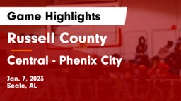 Russell County  vs Central  - Phenix City Game Highlights - Jan. 7, 2023