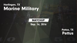 Matchup: Marine Military vs. Pettus  2016