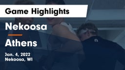 Nekoosa  vs Athens  Game Highlights - Jan. 4, 2022