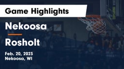 Nekoosa  vs Rosholt  Game Highlights - Feb. 20, 2023