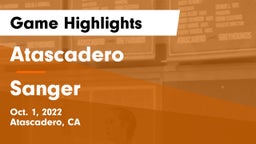 Atascadero  vs Sanger  Game Highlights - Oct. 1, 2022
