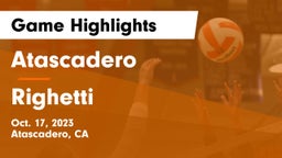 Atascadero  vs Righetti  Game Highlights - Oct. 17, 2023