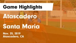 Atascadero  vs Santa Maria Game Highlights - Nov. 25, 2019