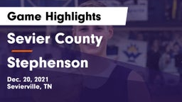 Sevier County  vs Stephenson  Game Highlights - Dec. 20, 2021