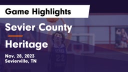 Sevier County  vs Heritage  Game Highlights - Nov. 28, 2023