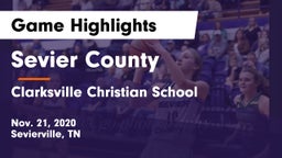 Sevier County  vs Clarksville Christian School Game Highlights - Nov. 21, 2020