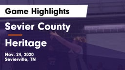 Sevier County  vs Heritage  Game Highlights - Nov. 24, 2020