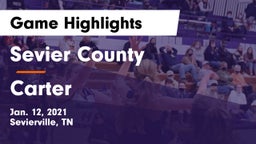 Sevier County  vs Carter  Game Highlights - Jan. 12, 2021