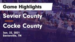 Sevier County  vs Cocke County  Game Highlights - Jan. 22, 2021
