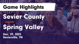 Sevier County  vs Spring Valley  Game Highlights - Dec. 29, 2023