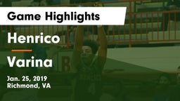 Henrico  vs Varina  Game Highlights - Jan. 25, 2019