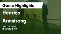 Henrico  vs Armstrong  Game Highlights - Jan. 24, 2020