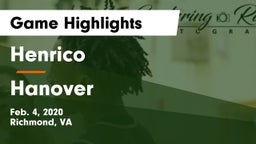 Henrico  vs Hanover  Game Highlights - Feb. 4, 2020