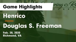 Henrico  vs Douglas S. Freeman  Game Highlights - Feb. 28, 2020