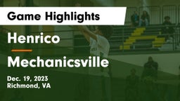 Henrico  vs Mechanicsville  Game Highlights - Dec. 19, 2023