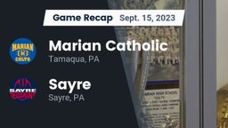 Recap: Marian Catholic  vs. Sayre  2023