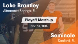 Matchup: Lake Brantley vs. Seminole  2016