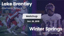Matchup: Lake Brantley vs. Winter Springs  2018