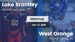 Matchup: Lake Brantley vs. West Orange  2019