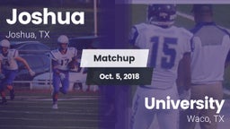 Matchup: Joshua vs. University  2018