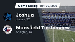 Recap: Joshua  vs. Mansfield Timberview  2020