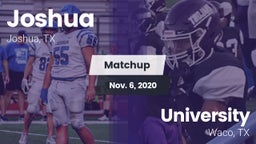Matchup: Joshua vs. University  2020